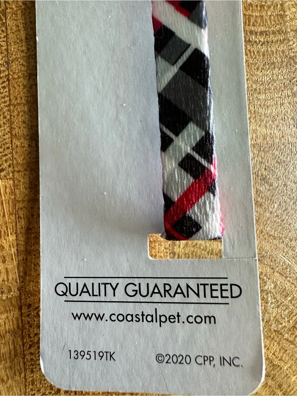 Red-Gray Plaid Dog Collar & E-Z Snap Leash. Puppy And Toy Breeds. 3/8” W x 6ft L
